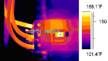 Thermal overloaded 225 amp circuit breake