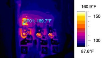 infrared loose screw on a starter buss strap causing heat buildup