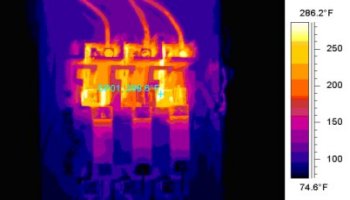 infrared overloaded corroded knife switches 